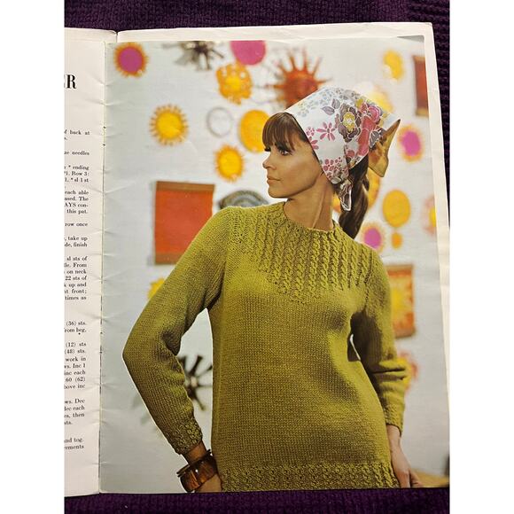 AFgan and sweater collection pattern book 1960s - Picture 13 of 14